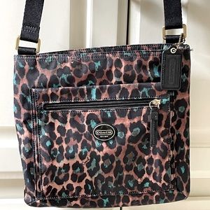 Coach leopard print crossbody